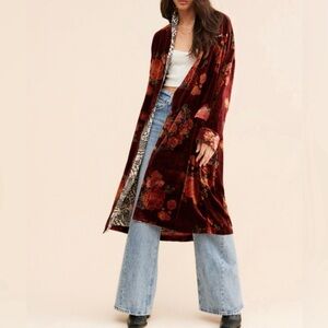 Free people Velvet Wild Nights Duster